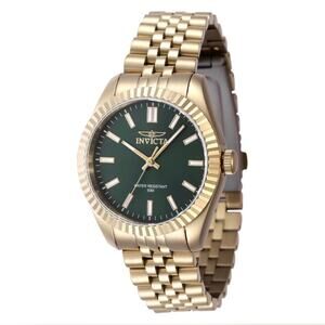 Invicta Women's Specialty Quartz 3 Hand Green Dial Watch